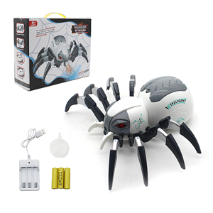 اسباب بازی ربات کنترلی مدل عنکبوت دودزا شارژی صدادار مدل 128A-30_اسباب بازی ربات